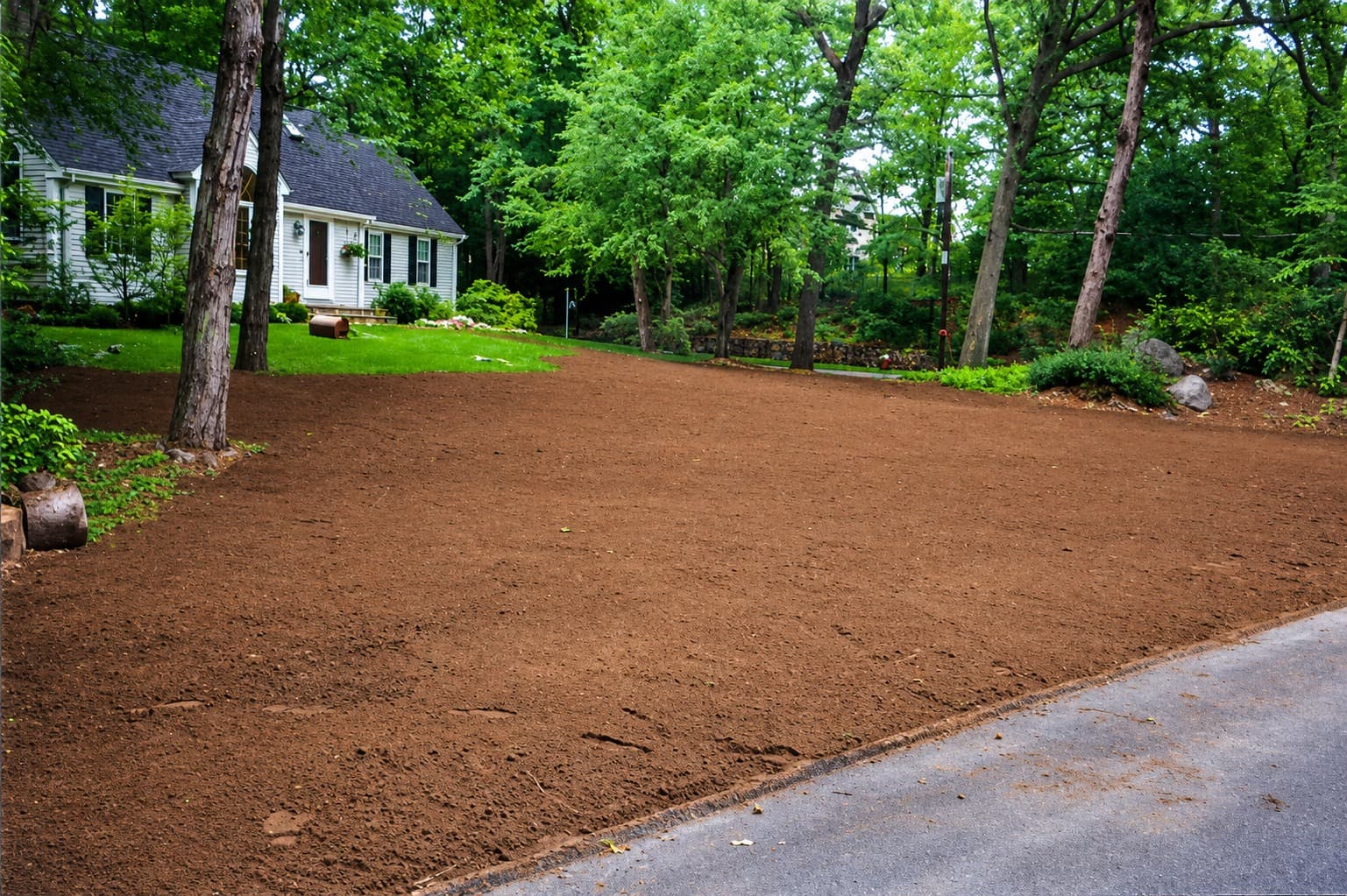 Healthy lawn after grub damage repair and replanting